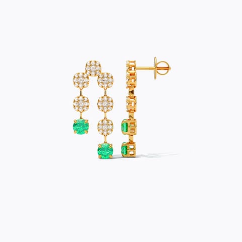 Verdant Isle 22KT Gemstone Drop Earrings
