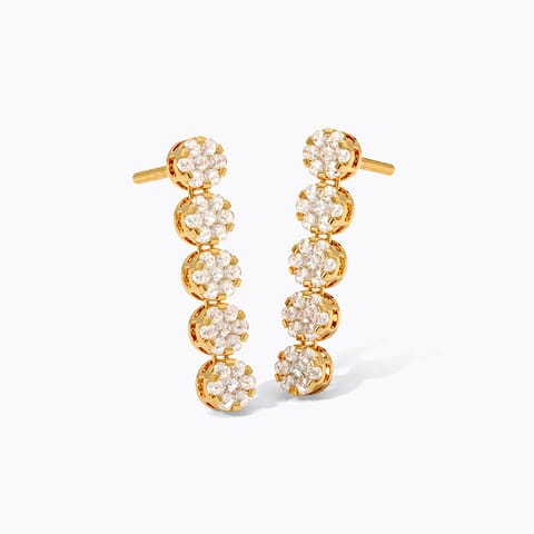 Radiant Aisle 22KT Gemstone Drop Earrings