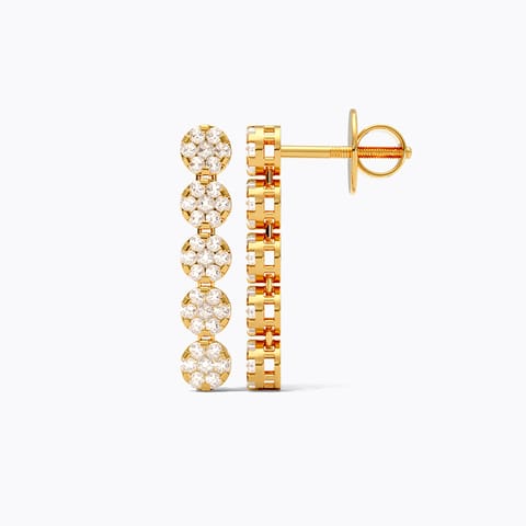 Radiant Aisle 22KT Gemstone Drop Earrings