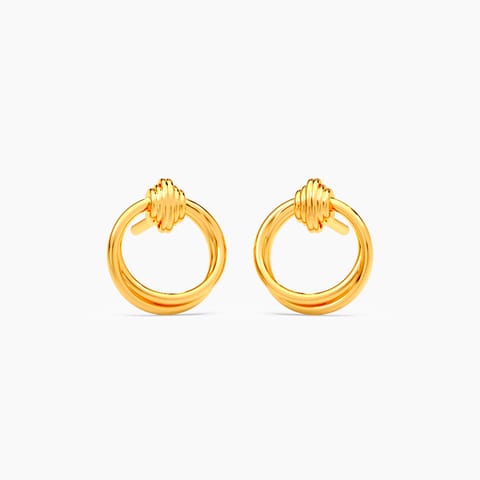 Coterie 22KT Gold Stud Earrings