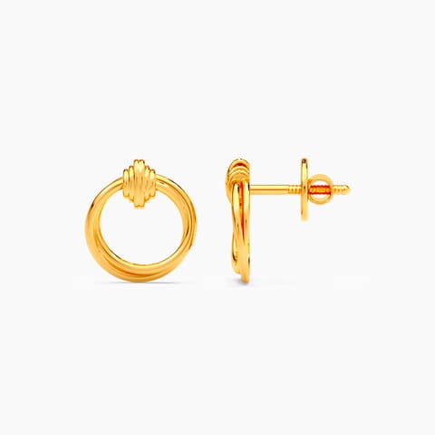 Coterie 22KT Gold Stud Earrings