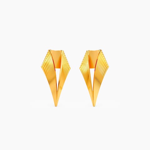 Trinkets 22KT Gold Stud Earrings