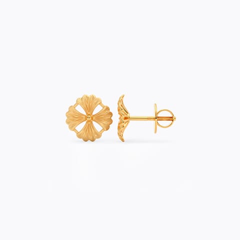 Golden Buttercup 22KT Gold Stud Earrings