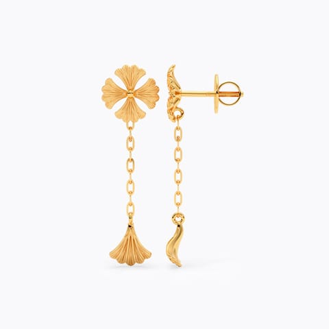 Ipomea 22KT Gold Drop Earrings