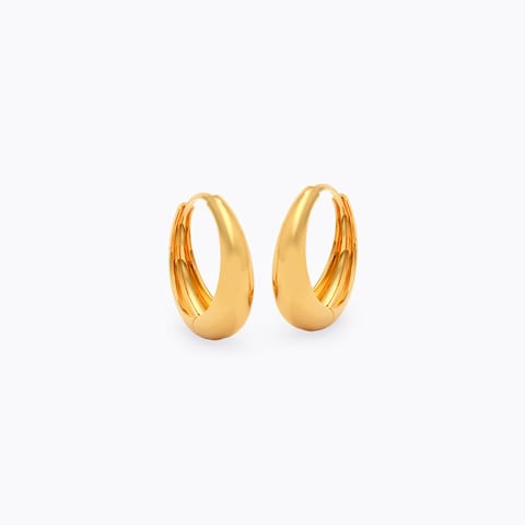 Plain 22KT Gold Hoop Earrings