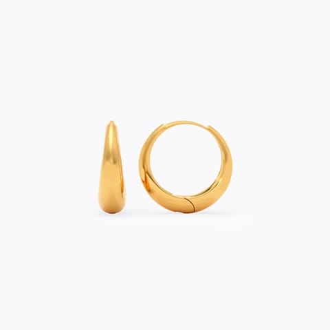 Plain 22KT Gold Hoop Earrings
