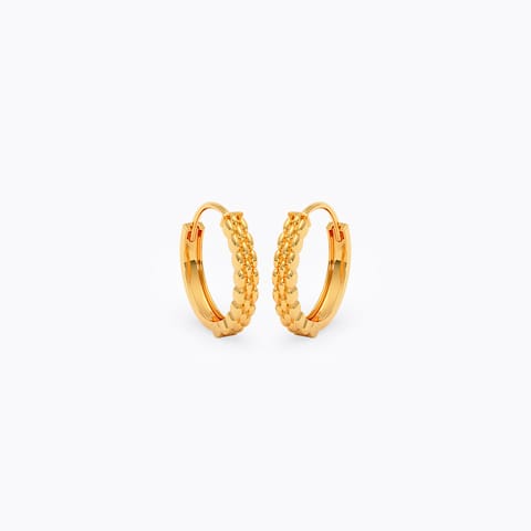 Gild Fleck 22KT Gold Hoop Earrings