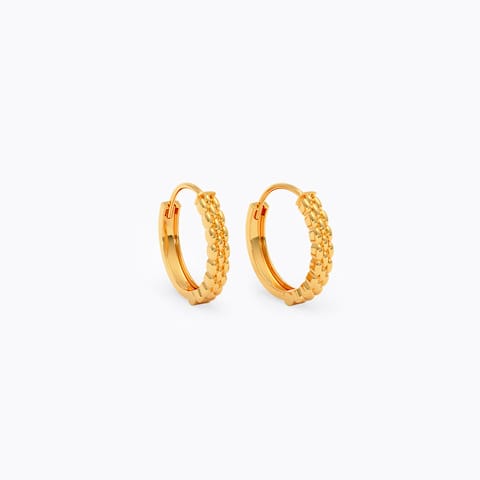 Gild Fleck 22KT Gold Hoop Earrings