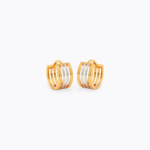 Golden Streaks 22KT Gold Hoop Earrings