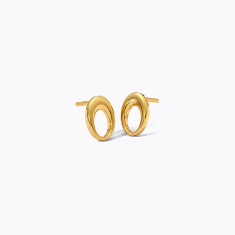 Plain Loop 22KT Gold Stud Earrings