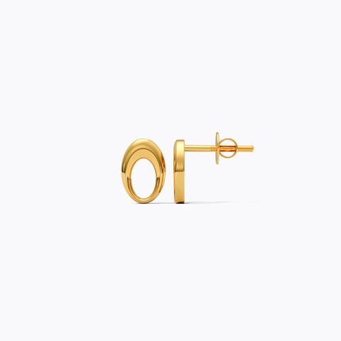 Plain Loop 22KT Gold Stud Earrings