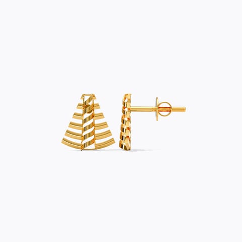 Golden Pine 22KT Gold Stud Earrings