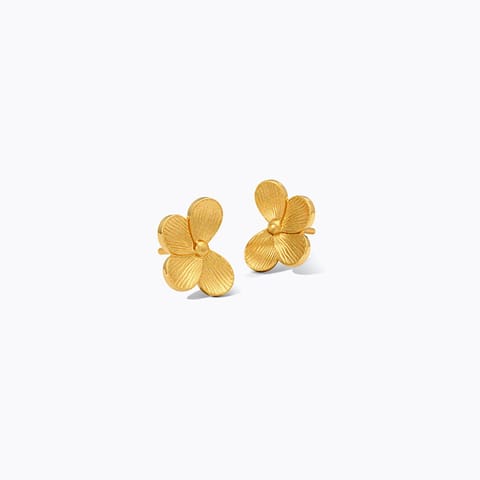 Sweet Pea 22KT Gold Stud Earrings