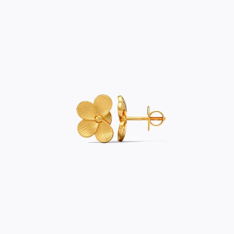 Sweet Pea 22KT Gold Stud Earrings