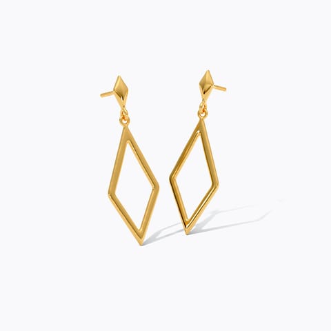 Hanging Kite 22KT Gold Drop Earrings