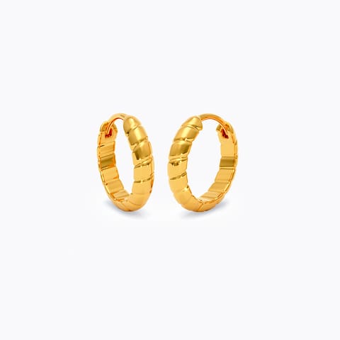 Orbital Bliss 22KT Gold Hoop Earrings