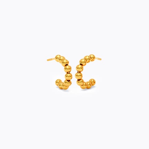 Golden Bubble 22KT Gold Hoop Earrings