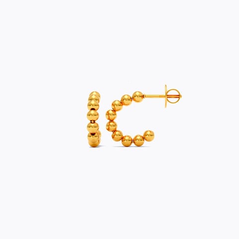 Golden Bubble 22KT Gold Hoop Earrings