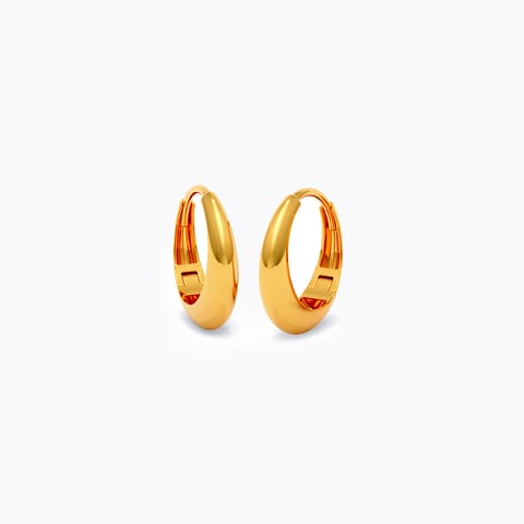 Classic Round 22KT Gold Hoop Earrings
