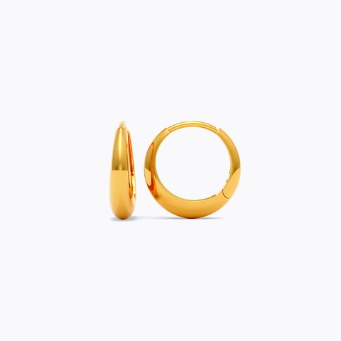 Classic Round 22KT Gold Hoop Earrings
