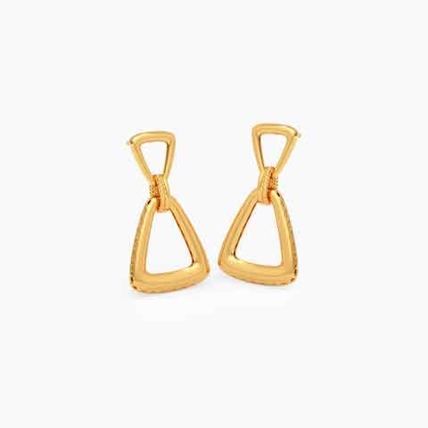 Trinal 22KT Gold Drop Earrings