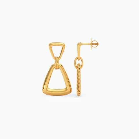 Trinal 22KT Gold Drop Earrings