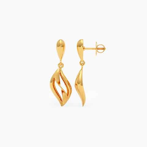 Gleaning 22KT Gold Drop Earrings