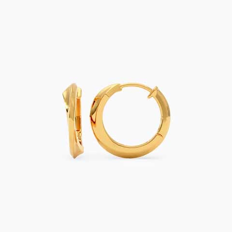 Golden Halo 22KT Gold Hoop Earrings