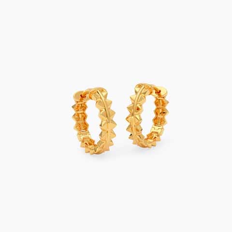 Chunky Hallow 22KT Gold Hoop Earrings