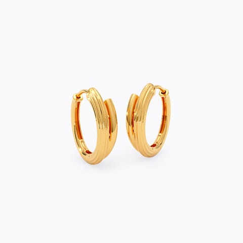 Classic Round 22KT Gold Hoop Earrings