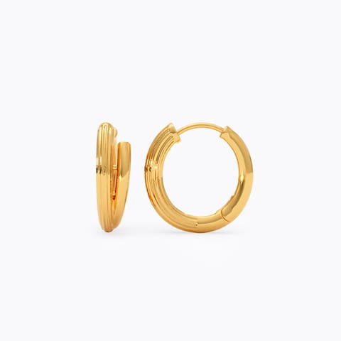 Classic Round 22KT Gold Hoop Earrings