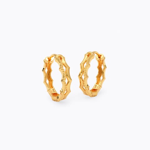 Plain Chunky 22KT Gold Hoop Earrings