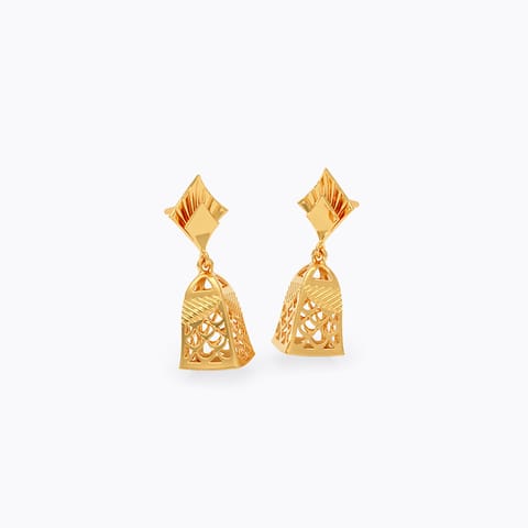 Aurora Twist 22KT Gold Jhumkas