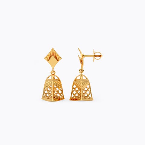 Aurora Twist 22KT Gold Jhumkas