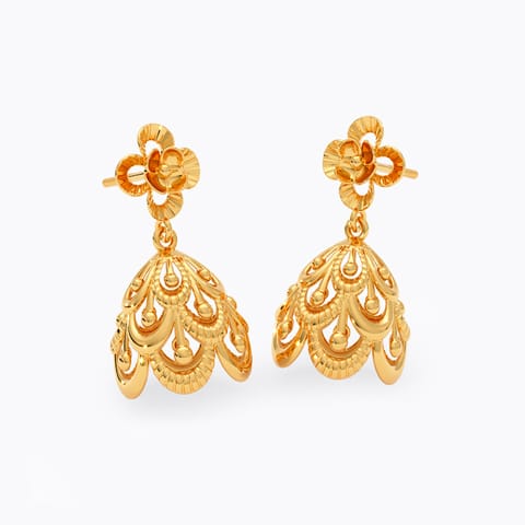 Filigree Bloom 22KT Gold Jhumkas