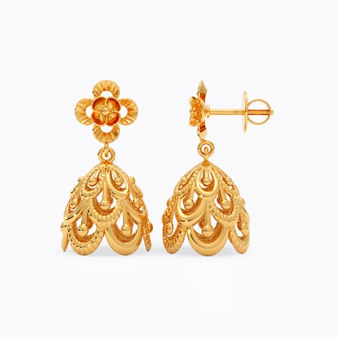 Filigree Bloom 22KT Gold Jhumkas