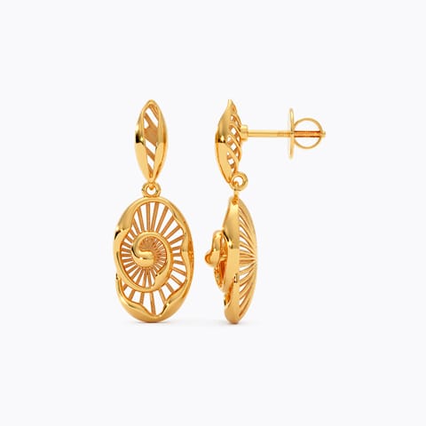Golden Shell 22KT Gold Drop Earrings
