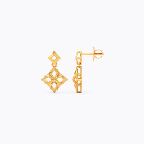 Flaming Reverie 22KT Gold Drop Earrings