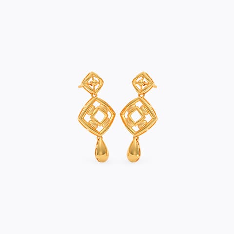 Regal Charm 22KT Gold Drop Earrings