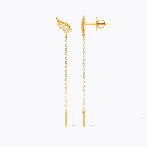 Auric Wings 22KT Gold Drop Earrings Auric Wings 22KT Gold Drop Earrings