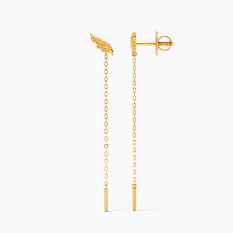 Astral Wings 22KT Gold Drop Earrings Astral Wings 22KT Gold Drop Earrings