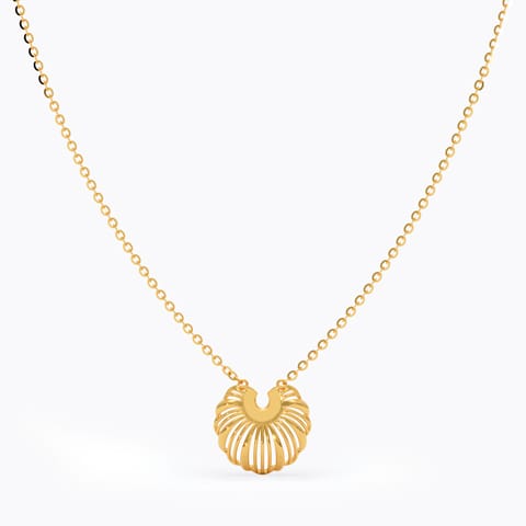 Scallop Shells 22KT Gold Necklace