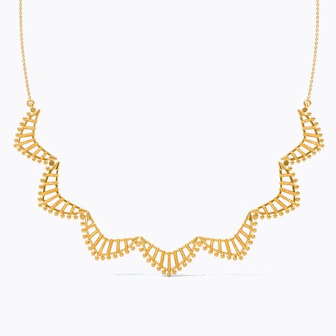 Gold Necklaces 22 Karat Yellow Gold Chic Chevron 22KT Gold Necklace