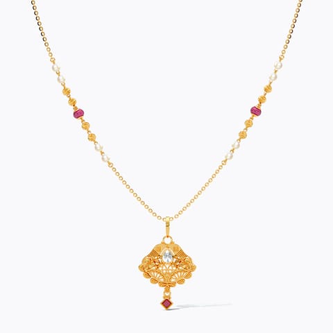 Intricate Kundan 22KT Gemstone Necklace