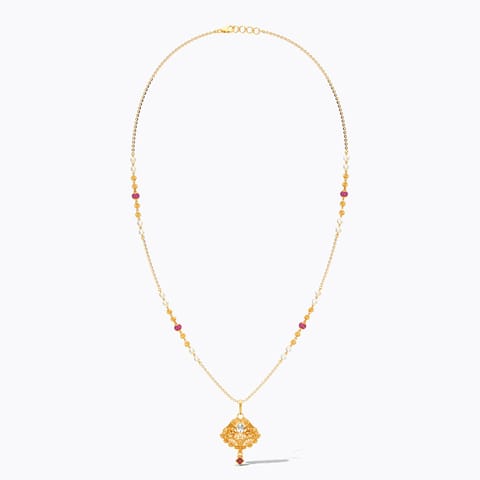 Intricate Kundan 22KT Gemstone Necklace