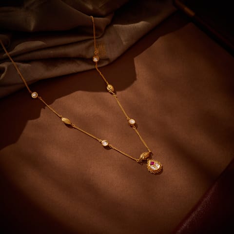 Aurum Sheesh 22KT Gemstone Necklace