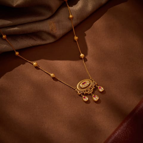 Riwaayat 22KT Gemstone Necklace