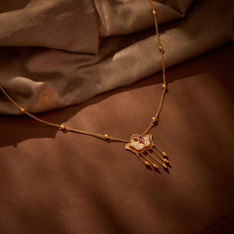 Kundan Phool 22KT Gemstone Necklace