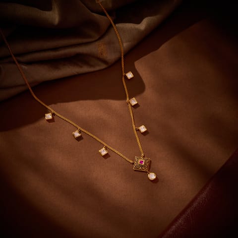 Scarlet Kundan 22KT Gemstone Necklace