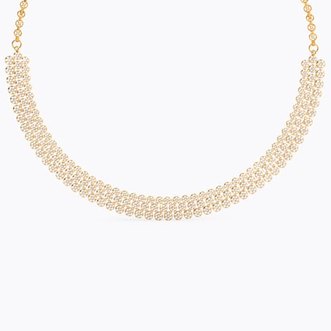 Gleaming Grandeur 22KT Gemstone Necklace